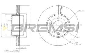 BREMSI CD6217V - B. DISC OPEL, VAUXHALL