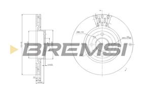 BREMSI CD6220V - B. DISC FIAT, ALFA ROMEO, LANCIA