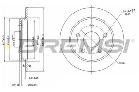 BREMSI CD6232S - B. DISC FORD
