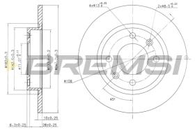 BREMSI CD6238S - B. DISC PEUGEOT