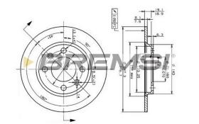 BREMSI CD6244S - B. DISC PEUGEOT, CITROEN