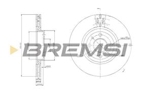 BREMSI CD6252V - B. DISC FIAT, ALFA ROMEO, LANCIA
