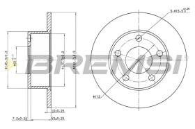 BREMSI CD6265S - B. DISC NISSAN, AUDI