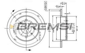 BREMSI CD6267S - B. DISC NISSAN