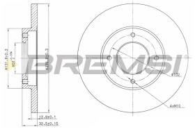 BREMSI CD6282S - B. DISC MG, AUSTIN, ROVER