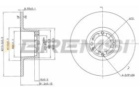 BREMSI CD6286S - B. DISC INNOCENTI, AUSTIN, WOLSELEY