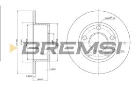 BREMSI CD6321S - B. DISC VW, AUDI, SKODA
