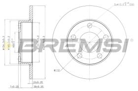 BREMSI CD6323S - B. DISC AUDI