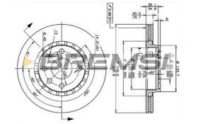 BREMSI CD6328V - B. DISC OPEL, VAUXHALL