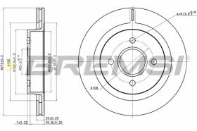 BREMSI CD6338V - B. DISC FORD, PEUGEOT, CITROEN, TVR