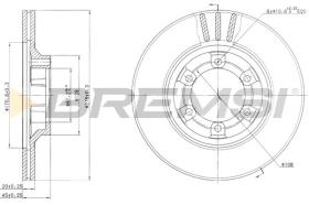 BREMSI CD6345V - B. DISC MITSUBISHI