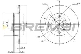 BREMSI CD6346S - B. DISC TOYOTA