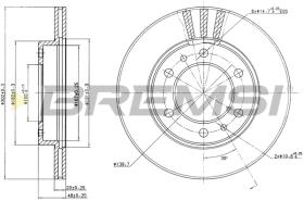 BREMSI CD6347V - B. DISC TOYOTA, VW, ALFA ROMEO