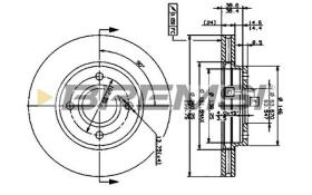 BREMSI CD6364V - B. DISC FORD