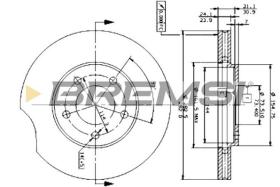 BREMSI CD6366V - B. DISC CHRYSLER