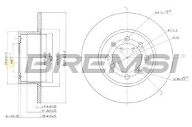 BREMSI CD6374S - B. DISC SAAB