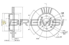 BREMSI CD6377V - B. DISC ACURA, HONDA