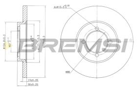 BREMSI CD6379S - B. DISC HYUNDAI, MITSUBISHI