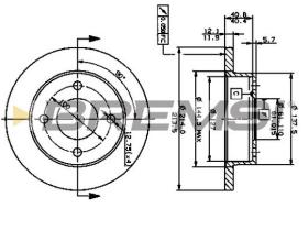 BREMSI CD6381S - B. DISC NISSAN