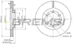 BREMSI CD6385V - B. DISC OPEL, ISUZU, VAUXHALL