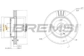 BREMSI CD6393V - B. DISC FORD USA, MAZDA