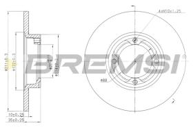 BREMSI CD6418S - B. DISC PERODUA, DAIHATSU, DACIA