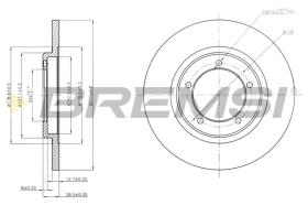 BREMSI CD6419S - B. DISC BERTONE, DAIHATSU