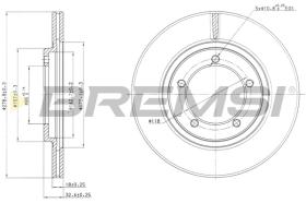 BREMSI CD6420V - B. DISC DAIHATSU, BERTONE