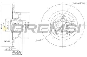 BREMSI CD6456S - B. DISC FORD USA, MAZDA