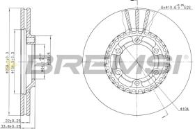 BREMSI CD6459V - B. DISC MITSUBISHI