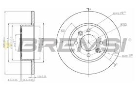 BREMSI CD6478S - B. DISC RENAULT