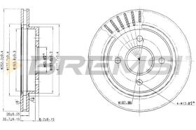 BREMSI CD6479V - B. DISC FORD, AC