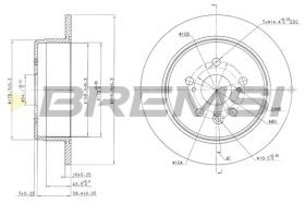BREMSI CD6486S - B. DISC TOYOTA