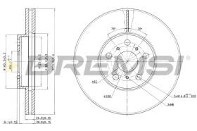 BREMSI CD6502V - B. DISC TOYOTA