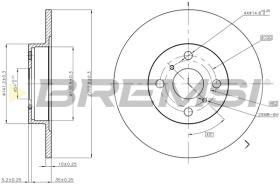 BREMSI CD6504S - B. DISC TOYOTA