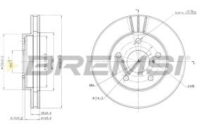 BREMSI CD6505V - B. DISC TOYOTA