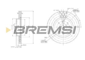 BREMSI CD6521V - B. DISC FIAT, ALFA ROMEO, LANCIA