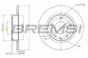 BREMSI CD6524S - B. DISC FIAT, FORD USA, MAZDA
