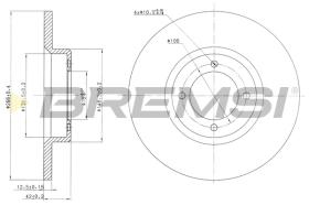 BREMSI CD6527S - B. DISC TOYOTA