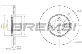 BREMSI CD6529S - B. DISC FIAT, JAGUAR