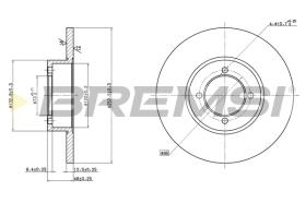 BREMSI CD6541S - B. DISC NISSAN