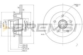 BREMSI CD6542S - B. DISC FIAT, VW