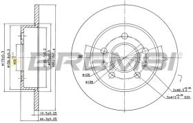 BREMSI CD6556S - B. DISC FIAT, RENAULT