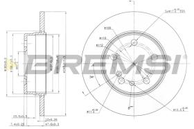 BREMSI CD6560S - B. DISC FIAT, MERCEDES-BENZ