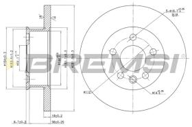 BREMSI CD6562S - B. DISC FIAT, VW
