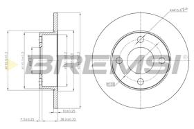 BREMSI CD6563S - B. DISC FIAT, AUDI