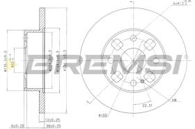 BREMSI CD6564S - B. DISC FIAT, MAZDA
