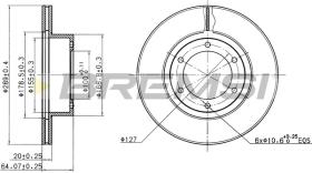 BREMSI CD6596V - B. DISC TOYOTA, VW
