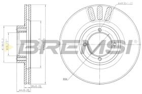 BREMSI CD6610V - B. DISC TOYOTA