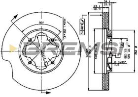 BREMSI CD6619V - B. DISC HONDA, ROVER, VAUXHALL